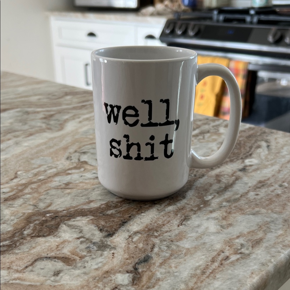 White Ceramic Mug with Text